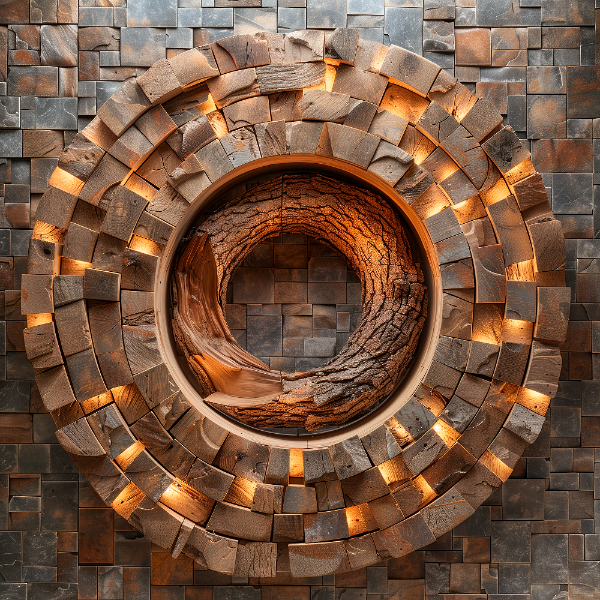 CIRCULO DE PAREDE DE TIJOLOS