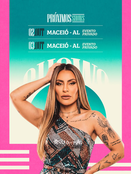22 - AGENDA SEMANAL - ARTISTA - PRÓXIMOS SHOWS - PSD EDITÁVEL