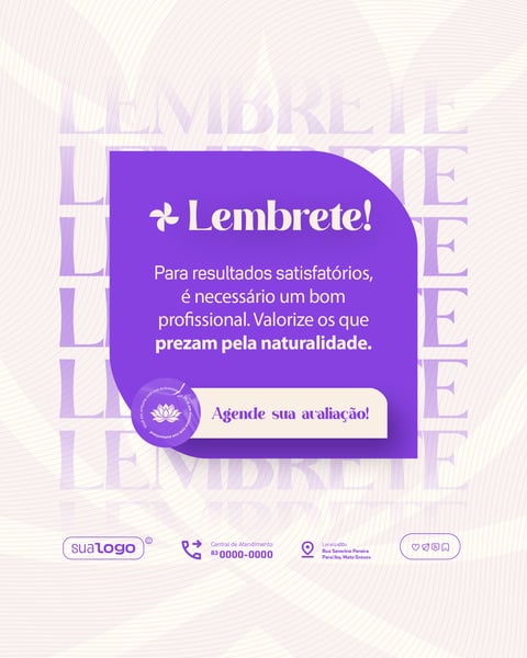 ESTÉTICA CLÍNICA DE BELEZA FEED VERTICAL SOCIAL MEDIA PSD EDITÁVEL