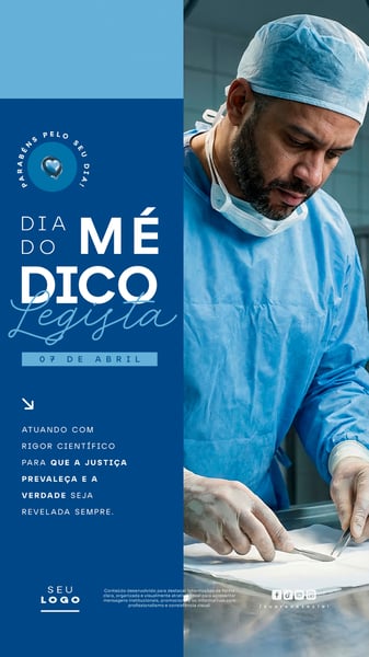 DIA DO MÉDICO LEGISTA 07 DE ABRIL STORY SOCIAL MEDIA PSD EDITÁVEL 1