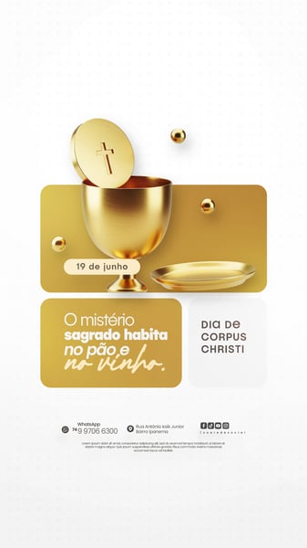 DIA DE CORPUS CHRISTI SOCIAL MEDIA PSD EDITÁVEL
