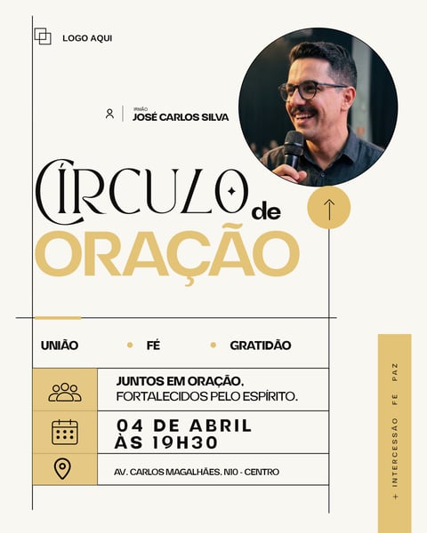 CÍRCULO DE ORAÇÃO SOCIAL MEDIA PSD EDITÁVEL