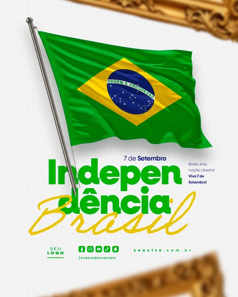 INDEPENDÊNCIA DO BRASIL 7 DE SETEMBRO FEED SOCIAL MEDIA EDITÁVEL 3