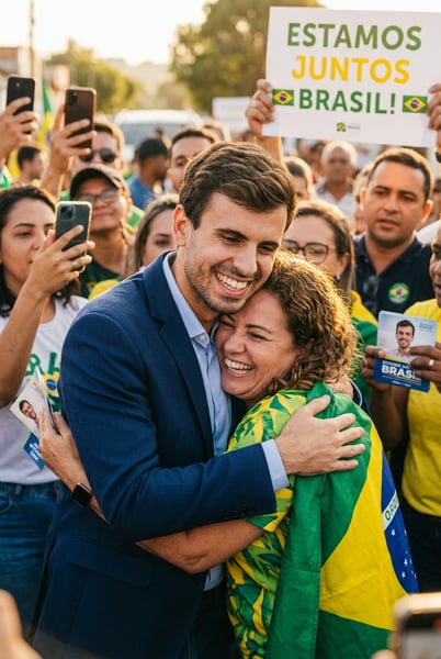 Prompt Editável para Político Eleição Deputado em estúdio fotográfico ensaio político