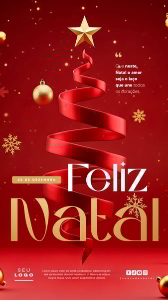 FELIZ NATAL 25 DE DEZEMBRO STORY SOCIAL MEDIA PSD EDITÁVEL 5