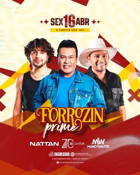 FLYER ARTISTAS E EVENTOS FORROZIN PRIME