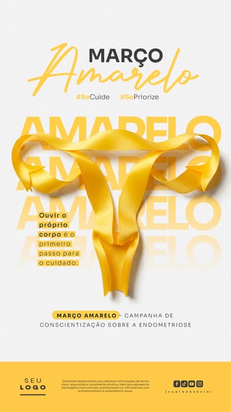 MÊS AMARELO CAMPANHA DE CONSCIENTIZAÇÃO SOBRE A ENDOMETRIOSE STORY SOCIAL MEDIA PSD EDITÁVEL 3