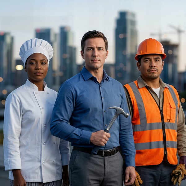 TRABALHADORES DE DIFERENTES ÁREAS DIA DO TRABALHO 6