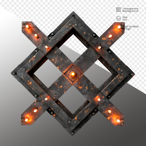 ELEMENTE DE FERRO COM LUZ - ELEMENTO 3D PARA COMPOSIÇÃO - IRON