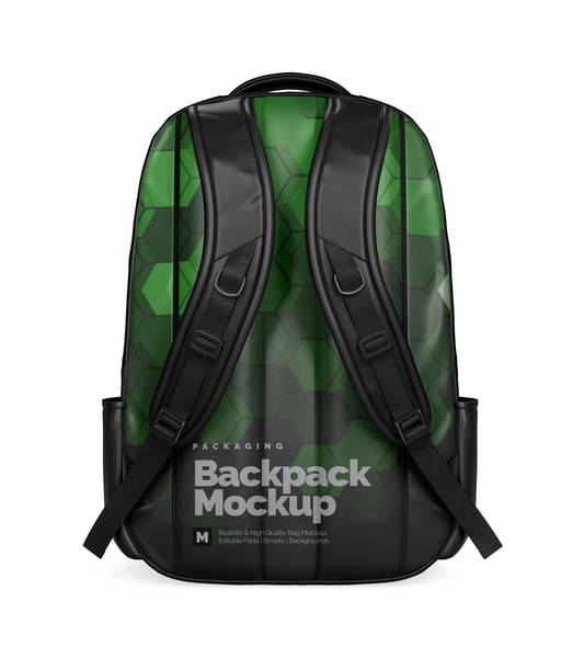 MOCHILA VISTA DE TRÁS PSD EDITÁVEL MOCKUP
