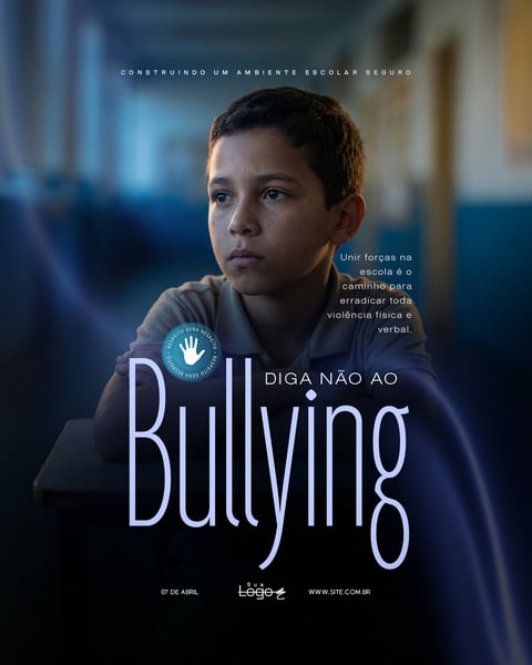 DIA NACIONAL DE COMBATE AO BULLYING E À VIOLÊNCIA NA ESCOLA 07 DE ABRIL SOCIAL MEDIA PSD EDITÁVEL 5