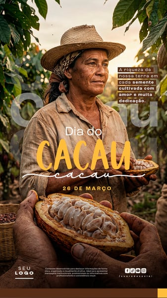 DIA DO CACAU 26 DE MARÇO STORY SOCIAL MEDIA PSD EDITÁVEL 2