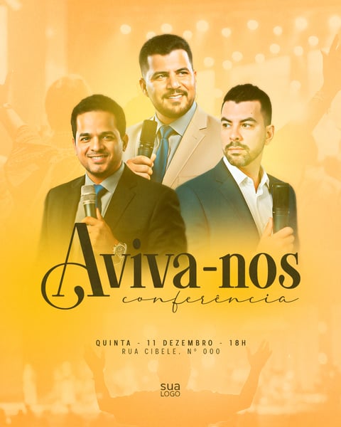 Flyer Gospel Aviva-nos: Conferência - Psd