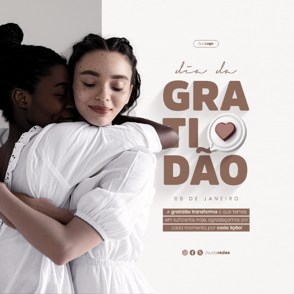 DIA DA GRATIDÃO 6 DE JANEIRO SOCIAL MEDIA POST