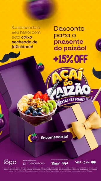 AÇAÍ / AÇAÍTERIA / DIA DOS PAIS
