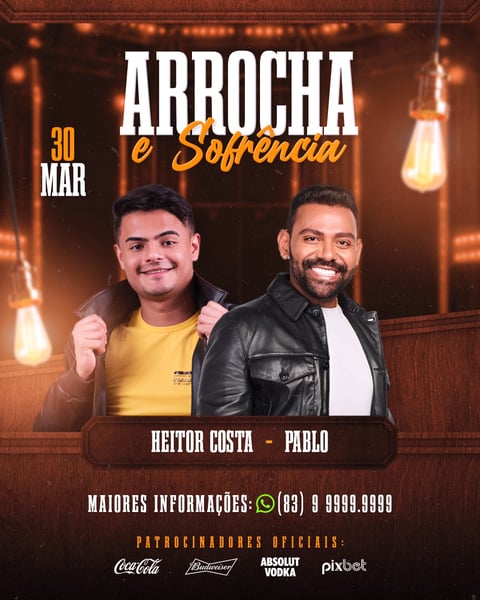 FLYER BARZINHO PSD ARROCHA E SOFRÊNCIA FEED