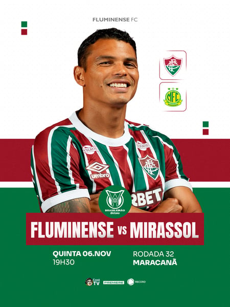 FLUMINENSE VS MIRASSOL FUTEBOL THIAGO SILVA BRASILEIRÃO