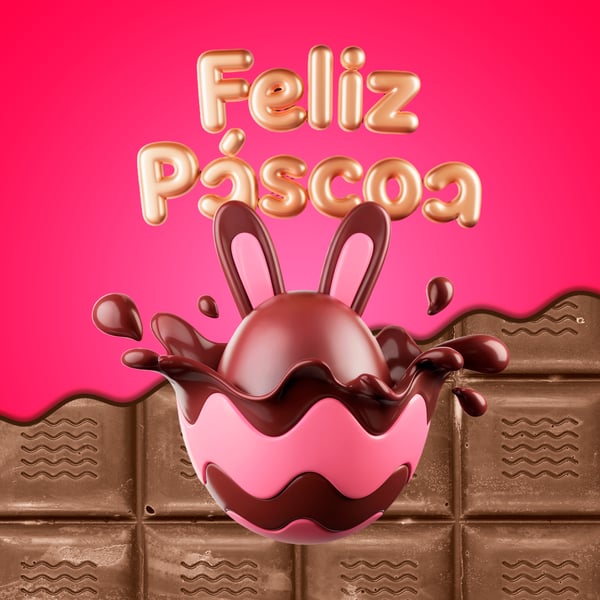 DIX ELEMENTO 3D OARA COMPOSIÇÃO DE ARTES DE PÁSCOA MODELO 26