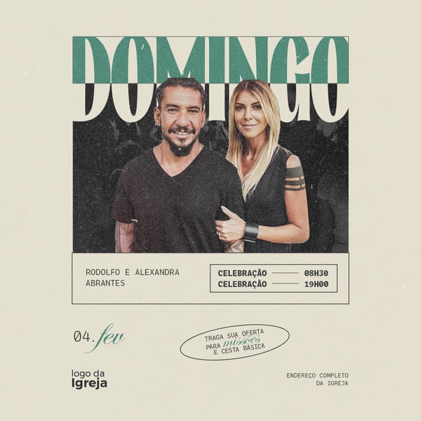 CULTO DE DOMINGO E CELEBRAÇÃO 8 PSD EDITÁVEL