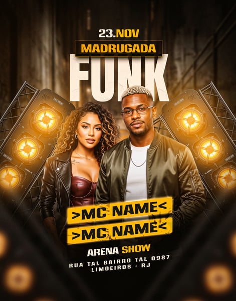 FLYER MADRUGADA FUNK PSD TEMPLATE FEED