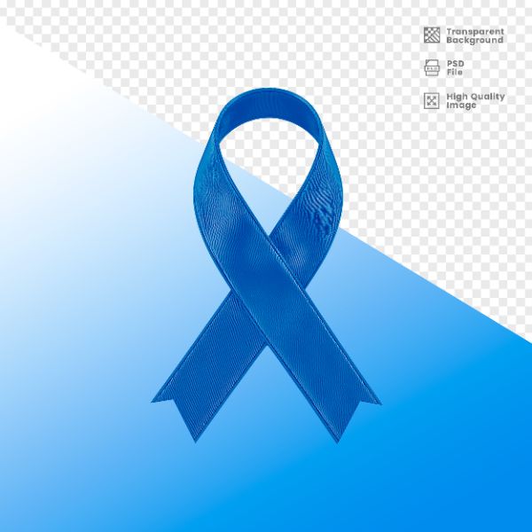 3D ELEMENTO PARA COMPOSIÇÃO FITA AZUL LUTA CONTRA O CÂNCER