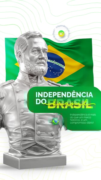 DIA DA INDEPENDÊNCIA DO BRASIL 07 DE SETEMBRO SOCIAL MEDIA PSD EDITÁVEL