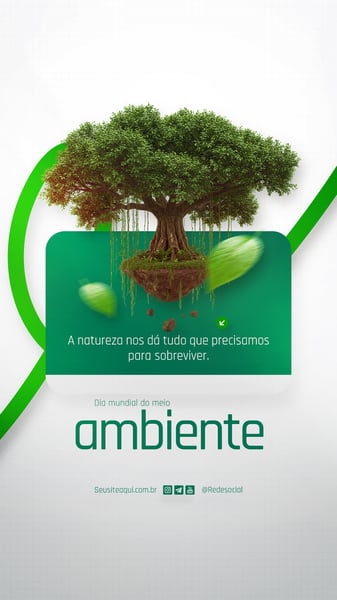05 DE JUNHO - DIA MUNDIAL DO MEIO AMBIENTE SOCIAL MEDIA PSD EDITÁVEL