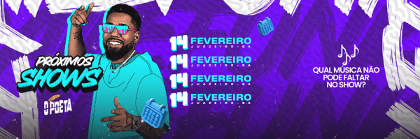 AGENDA DE SHOWS O POETA CARROSSEL PSD EDITÁVEL