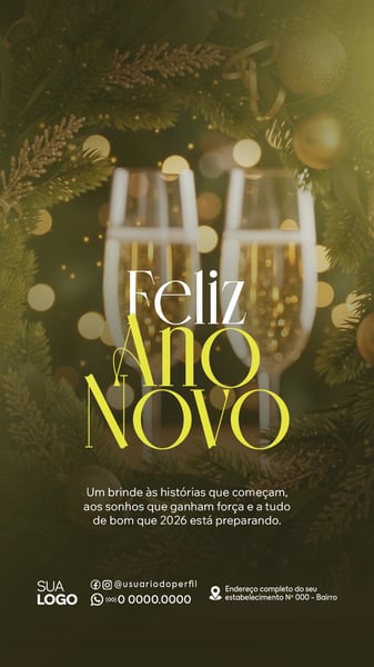 POST STORY FELIZ ANO NOVO 2026 SOCIAL MEDIA PSD EDITÁVEL 11