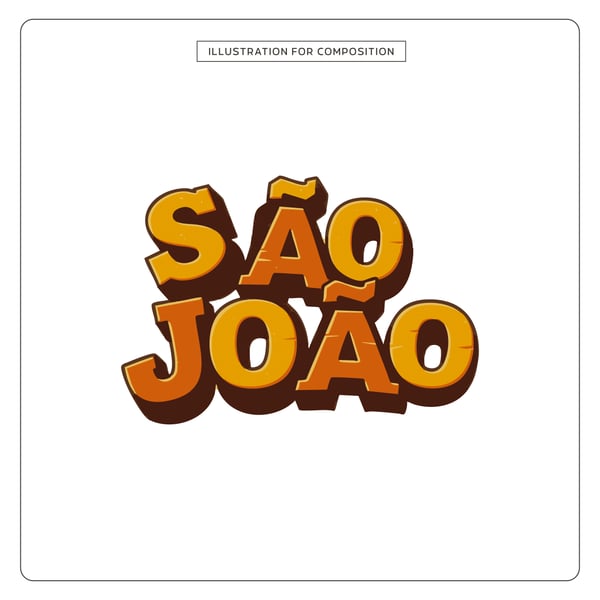 LETTERING SÃO JOÃO PARA COMPOSIÇÃO