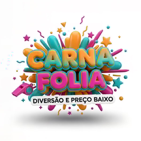 SELO 3D CARNAVAL FOLIA DIVERSÃO E PREÇO BAIXO 05