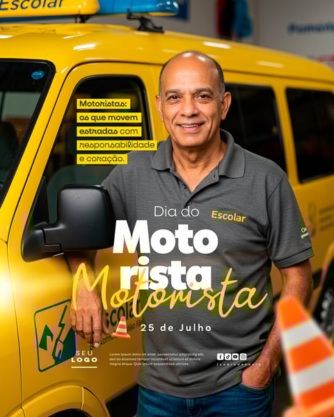 DIA DO MOTORISTA 25 DE JULHO SOCIAL MEDIA PSD EDITÁVEL FEED 4