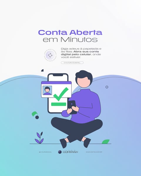 FINTECH E DIGITAL BANKING FINANÇAS MODERNAS SOCIAL MEDIA PSD EDITÁVEL 1