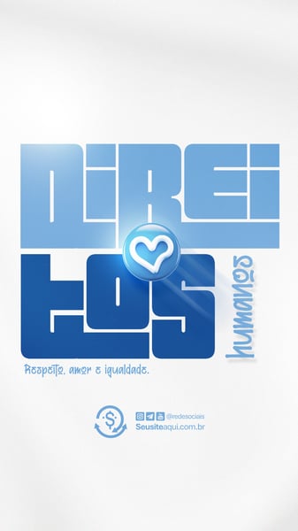 DIA INTERNACIONAL DOS DIREITOS HUMANOS 10 DE DEZEMBRO SOCIAL MEDIA PSD EDITÁVEL