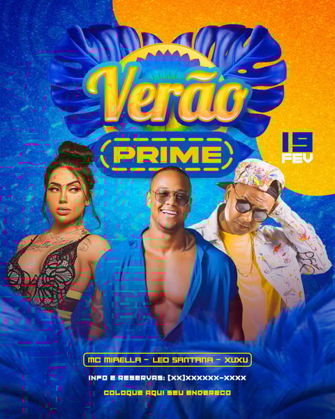 FLYER EVENTO VERÃO PRIME FEED