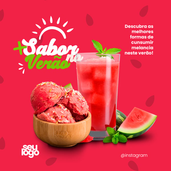 POST FEED FRUTA DO VERÃO MELANCIA SOCIAL MEDIA