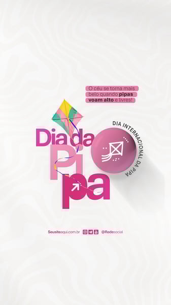 DIA INTERNACIONAL DA PIPA 14 DE JANEIRO DIA DA PIPA SOCIAL MEDIA PSD EDITÁVEL