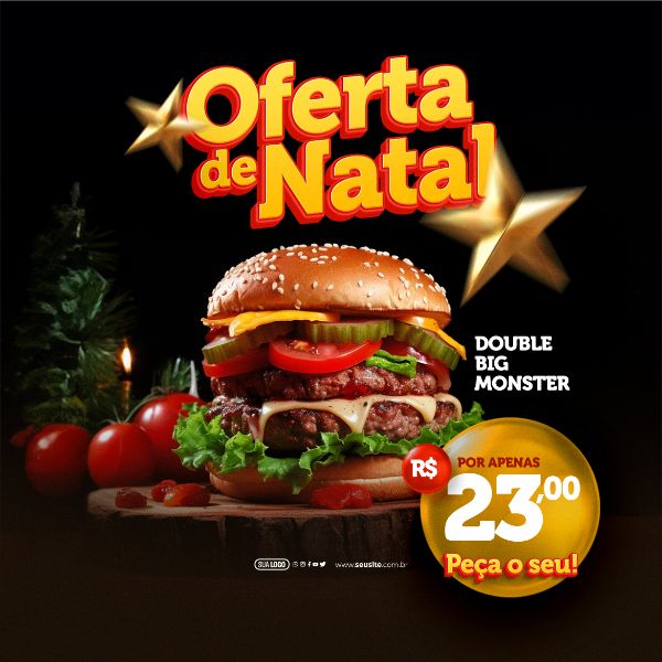SOCIAL MEDIA - NATAL - OFERTA DE NATAL DOUBLE BIG MONSTER