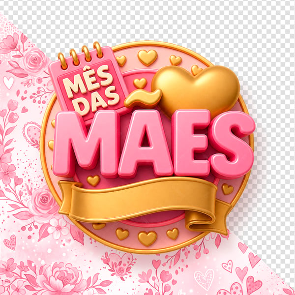 ELEMENTOS 3D PARA O DIA DAS MÃES MODELO 05