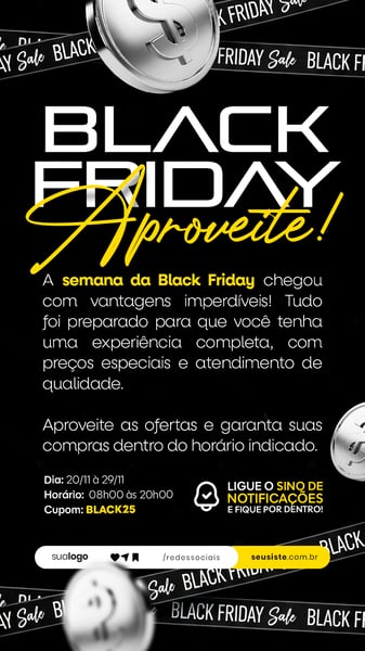 BLACK FRIDAY AVISO COMUNICADO ANÚNCIO STORY SOCIAL MEDIA PSD EDITÁVEL 19