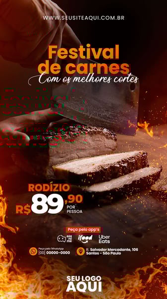 STORY - AÇOUGUE | CARNE | CHURRASCO | SOCIAL MEDIA | PSD EDITÁVEL