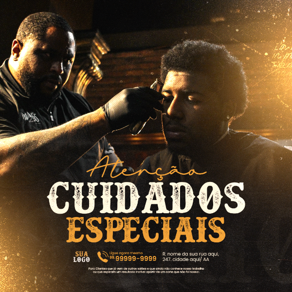 BARBEARIA SOCIAL MEDIA POST - CUIDADOS ESPECIAIS COM O CABELO