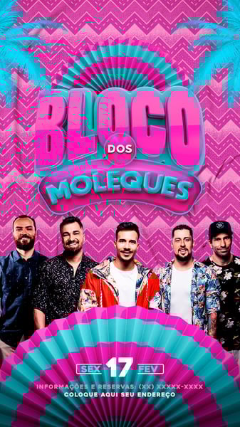 FLYER EVENTO BLOCO DOS MOLEQUES  STORIES