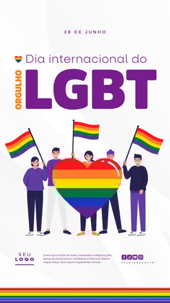 DIA INTERNACIONAL DO ORGULHO LGBT 28 DE JUNHO SOCIAL MEDIA STORY