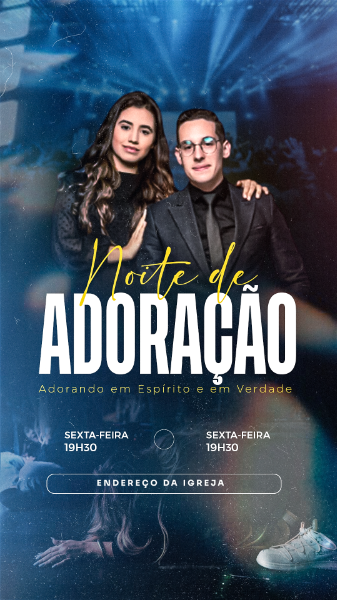 FLYER GOSPEL - CULTO DE ADORAÇÃO - STORY