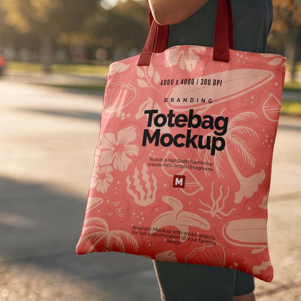 BOLSA RETORNÁVEL PSD EDITÁVEL MOCKUP