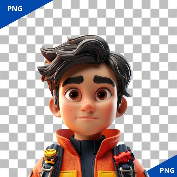 BOMBEIRO PERSONAGEM 3D