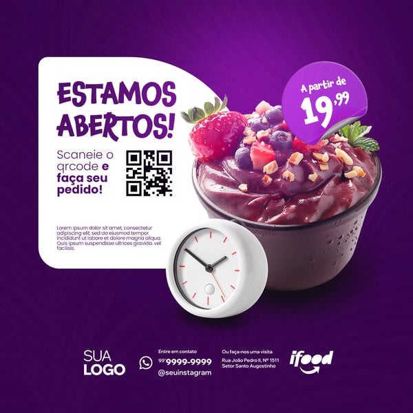 ESTAMOS ABERTOS - AÇAITERIA MAIS GOSTOSA