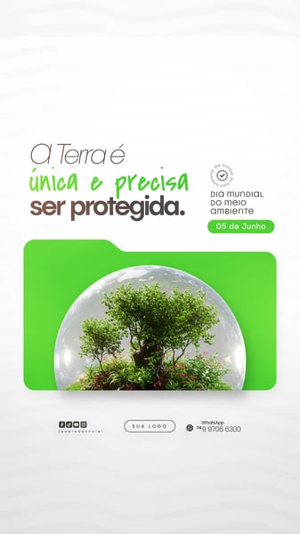 05 DE JUNHO - DIA MUNDIAL DO MEIO AMBIENTE SOCIAL MEDIA PSD EDITÁVEL