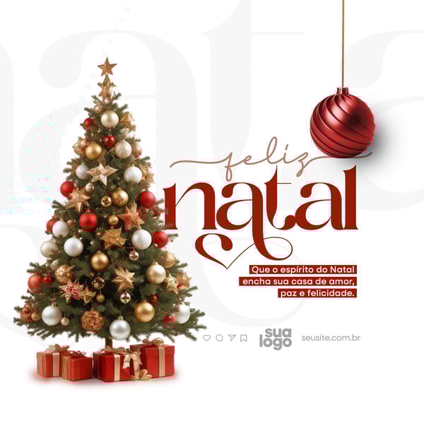 Feliz Natal Post Social Media PSD Editável